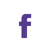 Purple Facebook icon in PNG