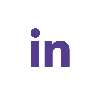 Purple LInkedIn icon as png