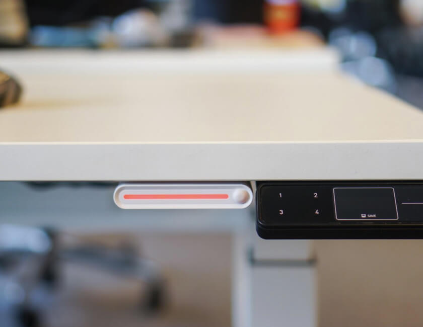 Desk sensor under desk