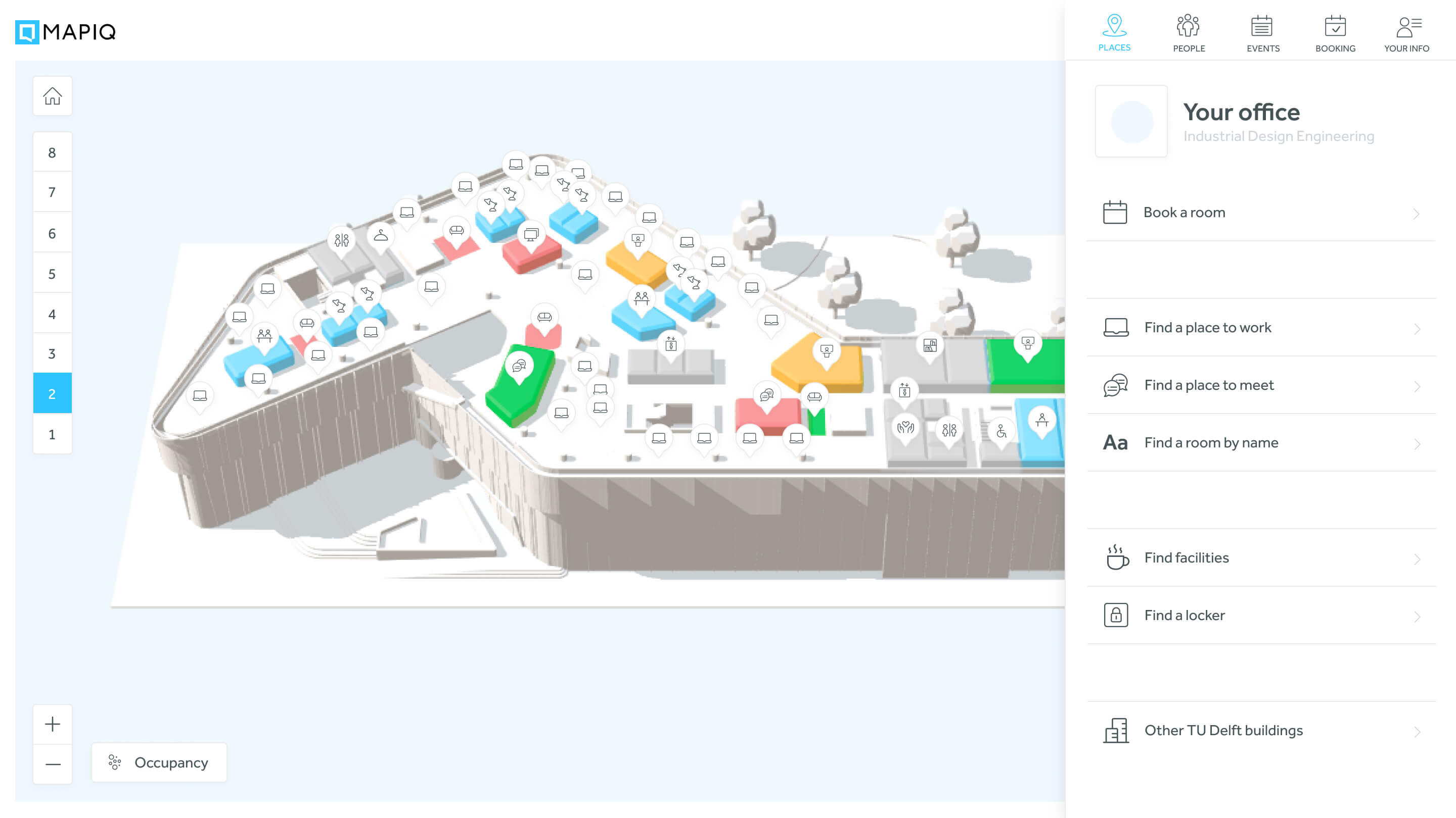 Screenshot of the Mapiq platform