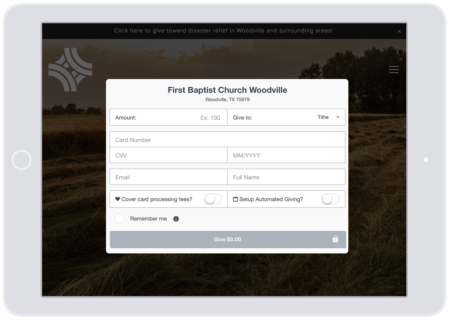 Online giving