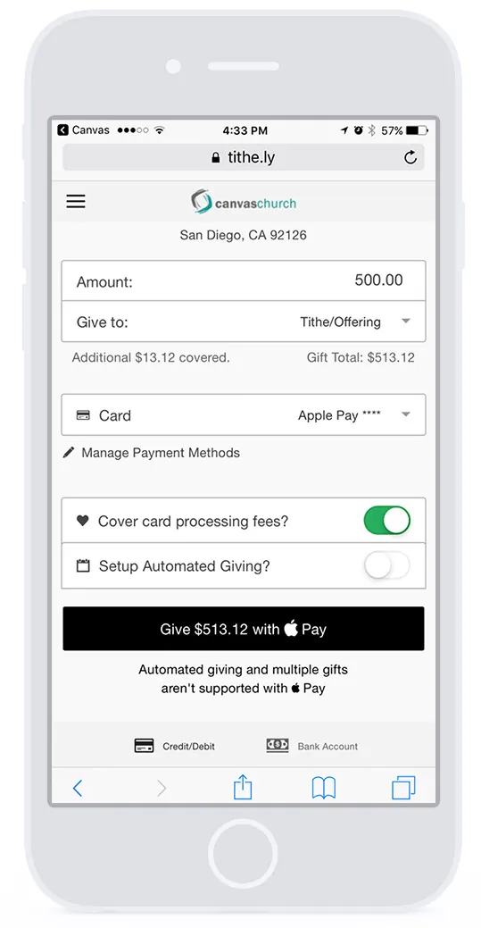 Top items to look for on mobile giving form