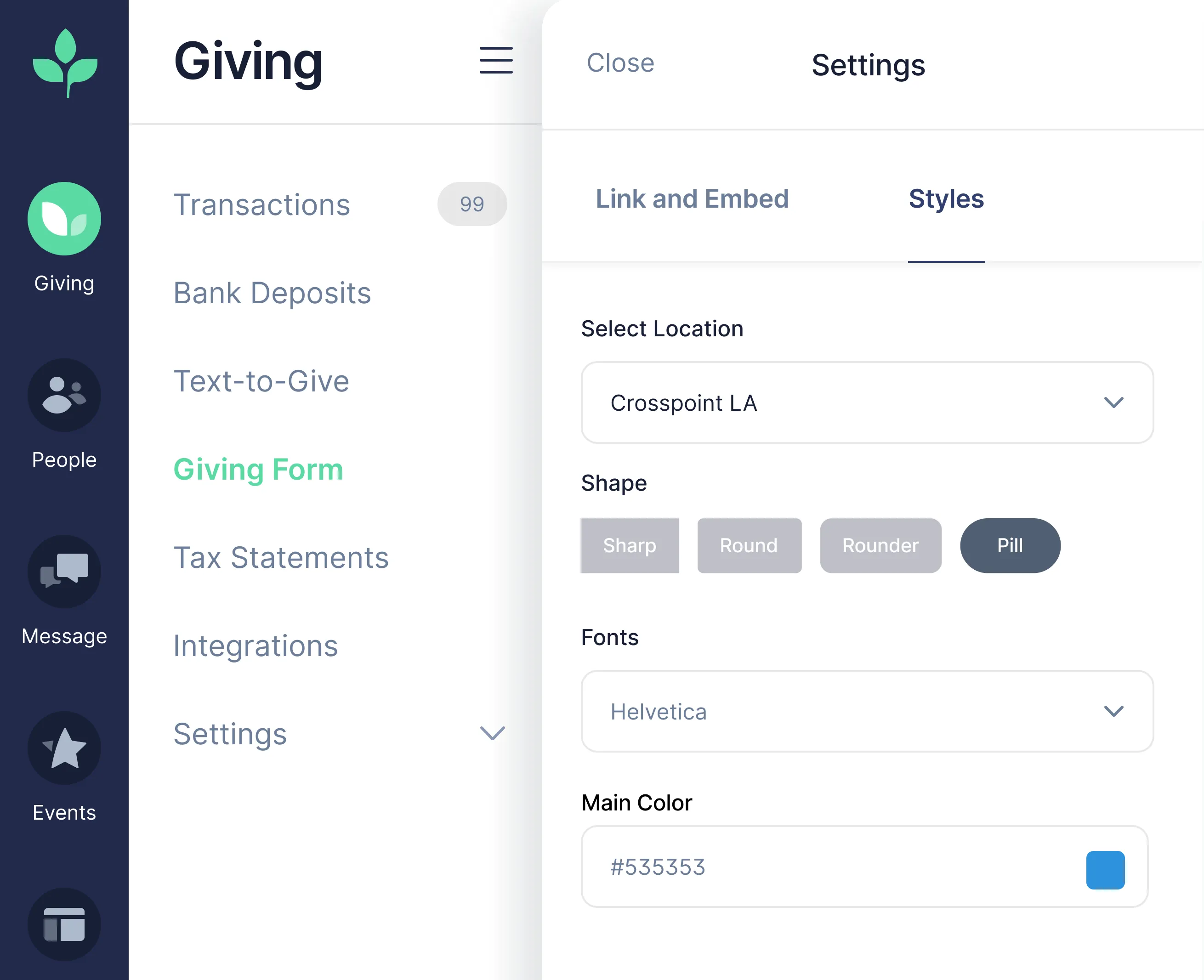 styling forms screen