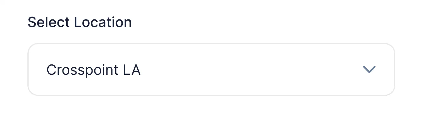 location select dropdown