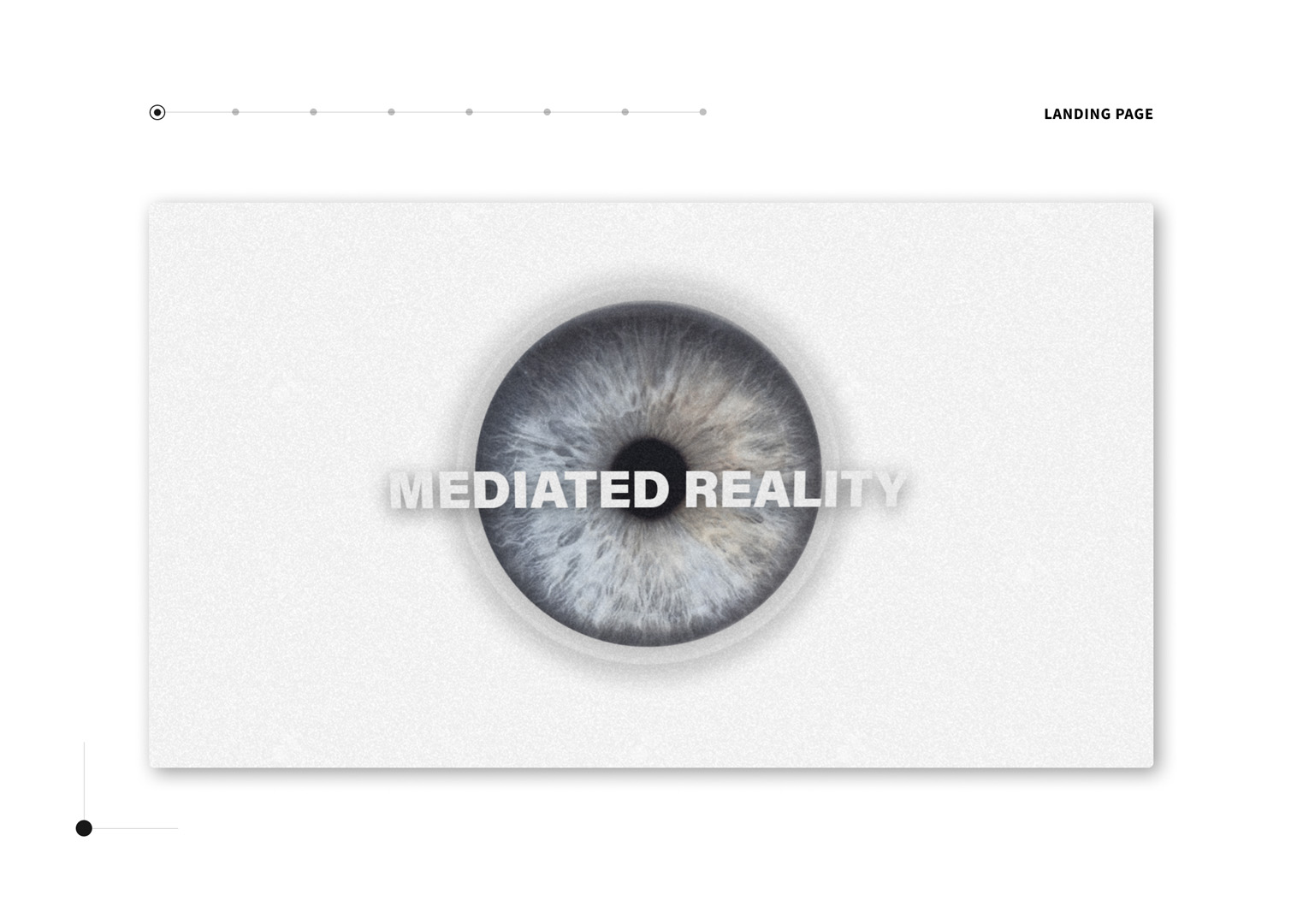 User interface designs for Mediated Reality website