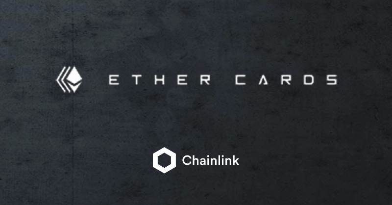 Ether Cards and Chainlink integration banner