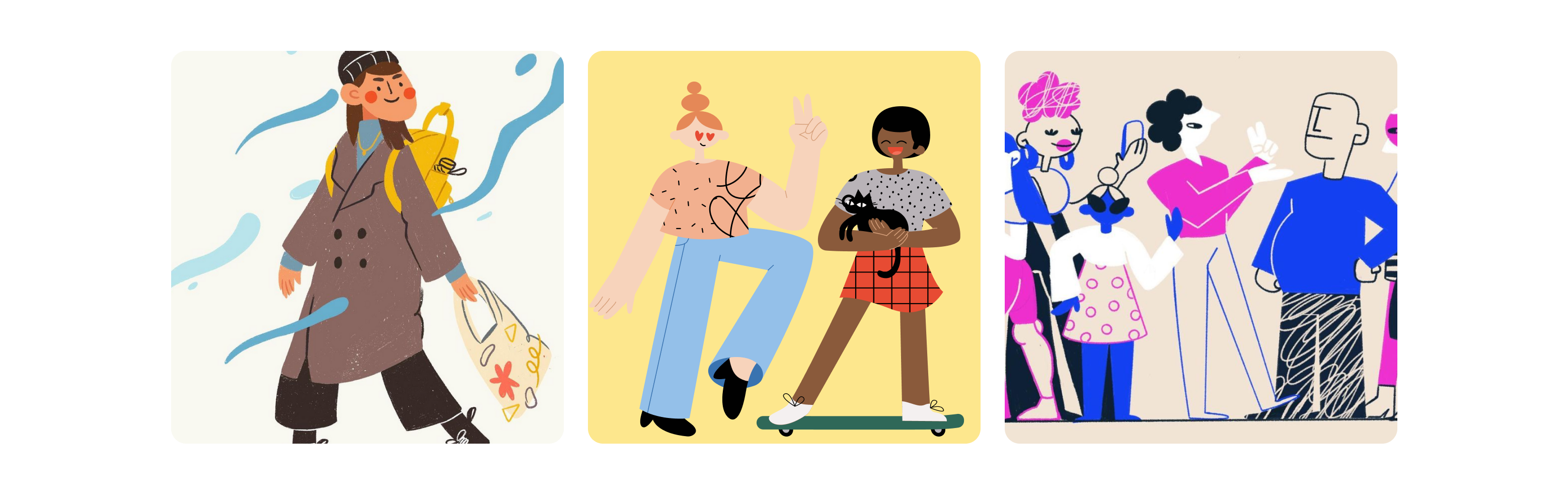 Illustrations from Cool Kids by Irene Falgueras