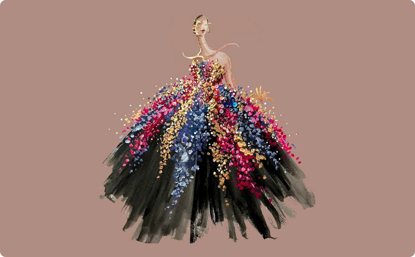 Image featuring a woman's dress representing fashion illustrations.