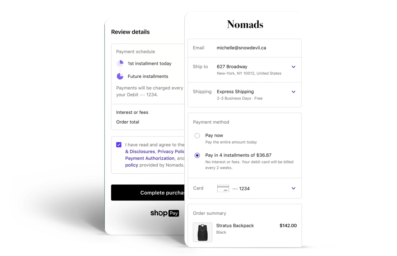 Shop Pay Installments