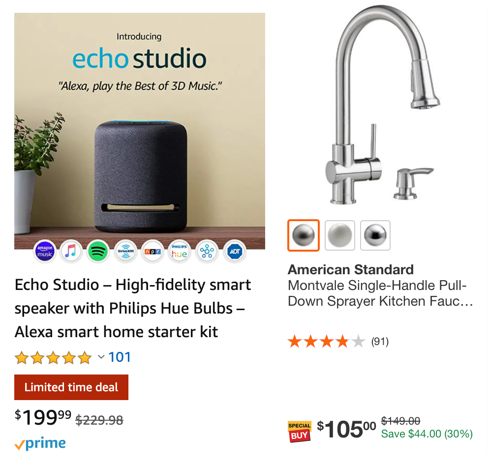 Test different pricing displays