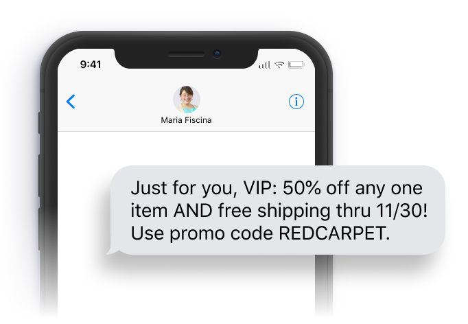 Loyal Customer SMS Text Template