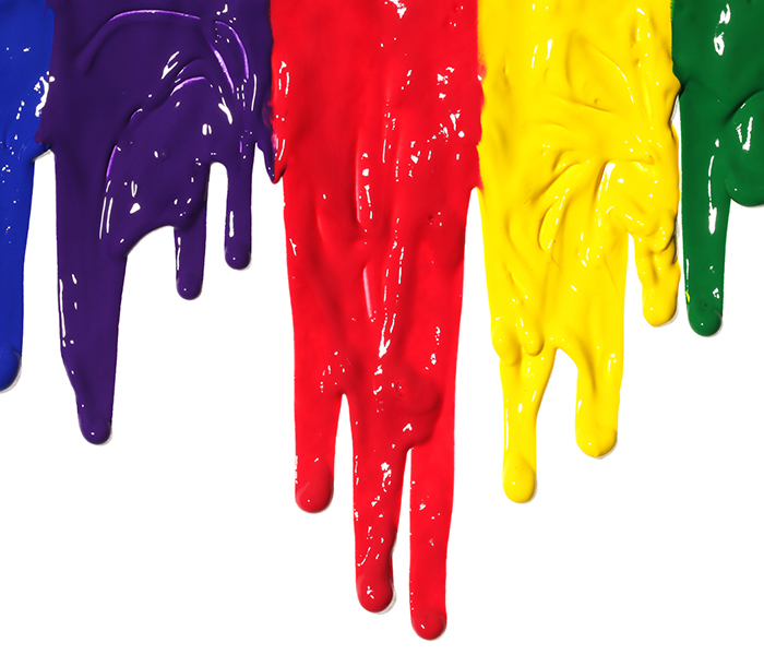 colorful dripping paint
