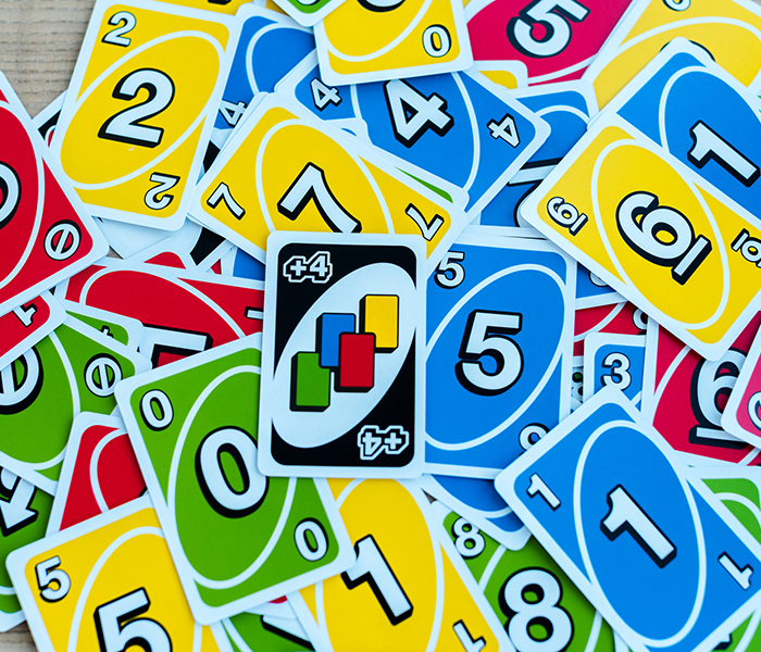 colorful Uno playing cards