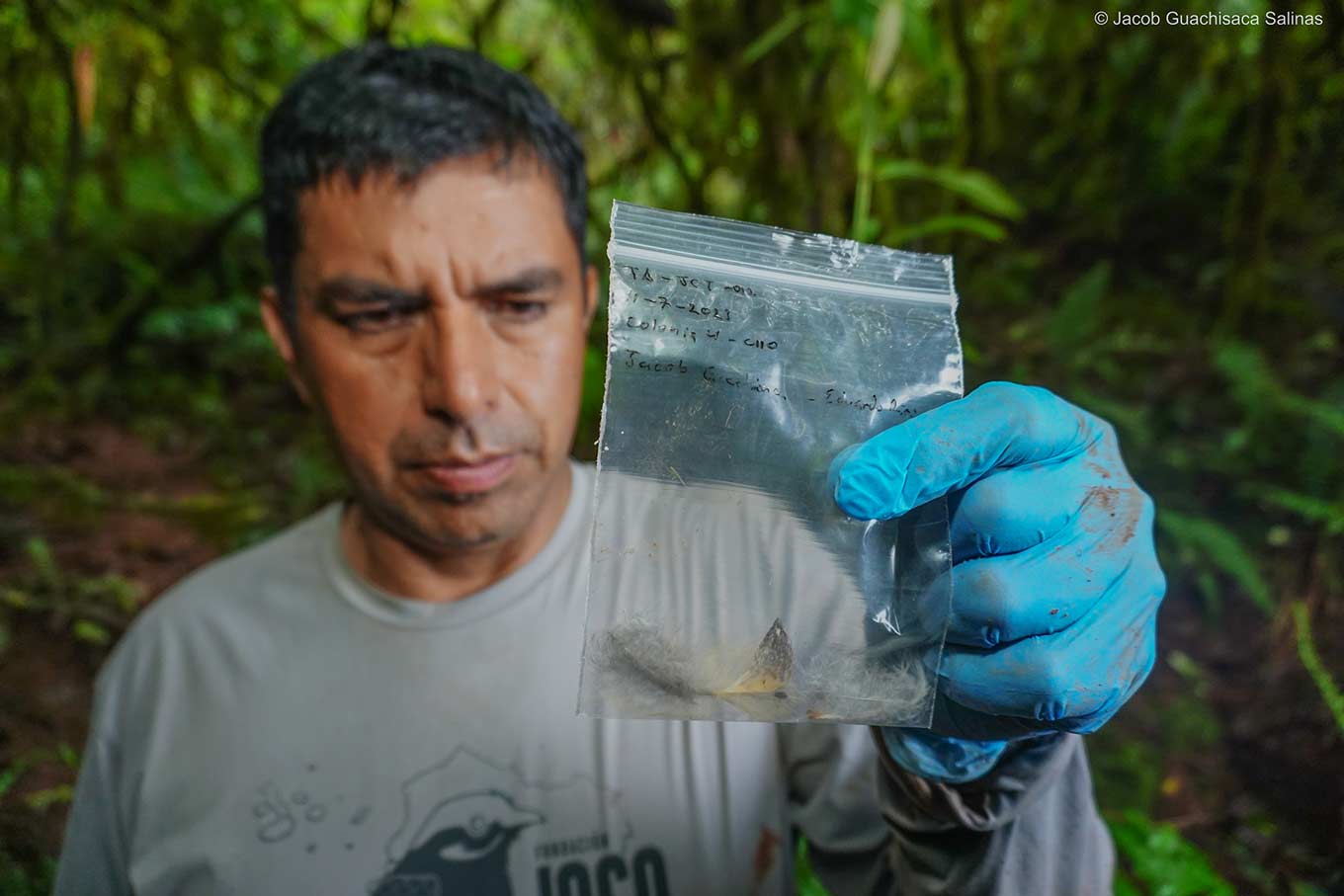 Collecting data in the field in the Galapagos