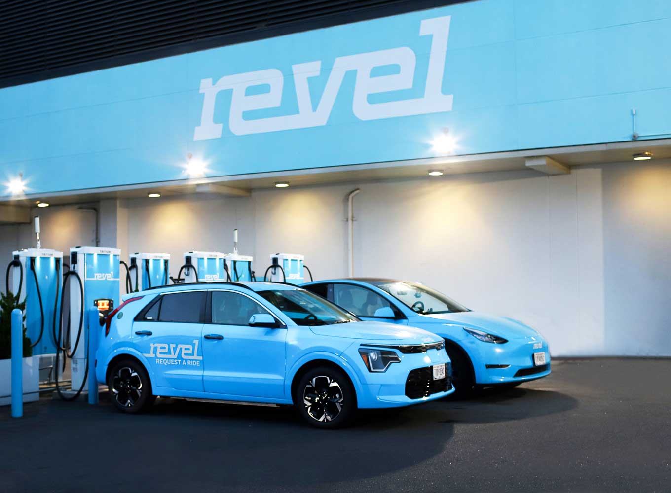 A Revel Superhub charging station in New York City