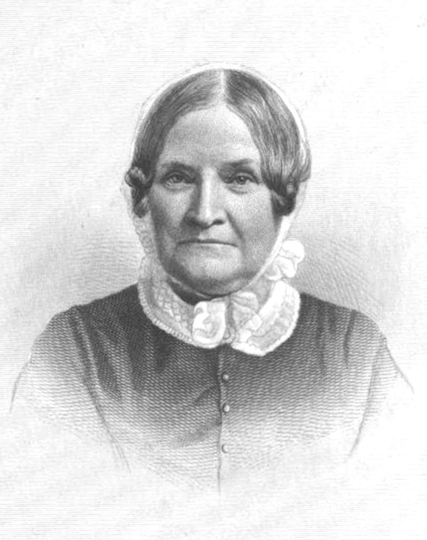 An engraving of Lydia Maria Child