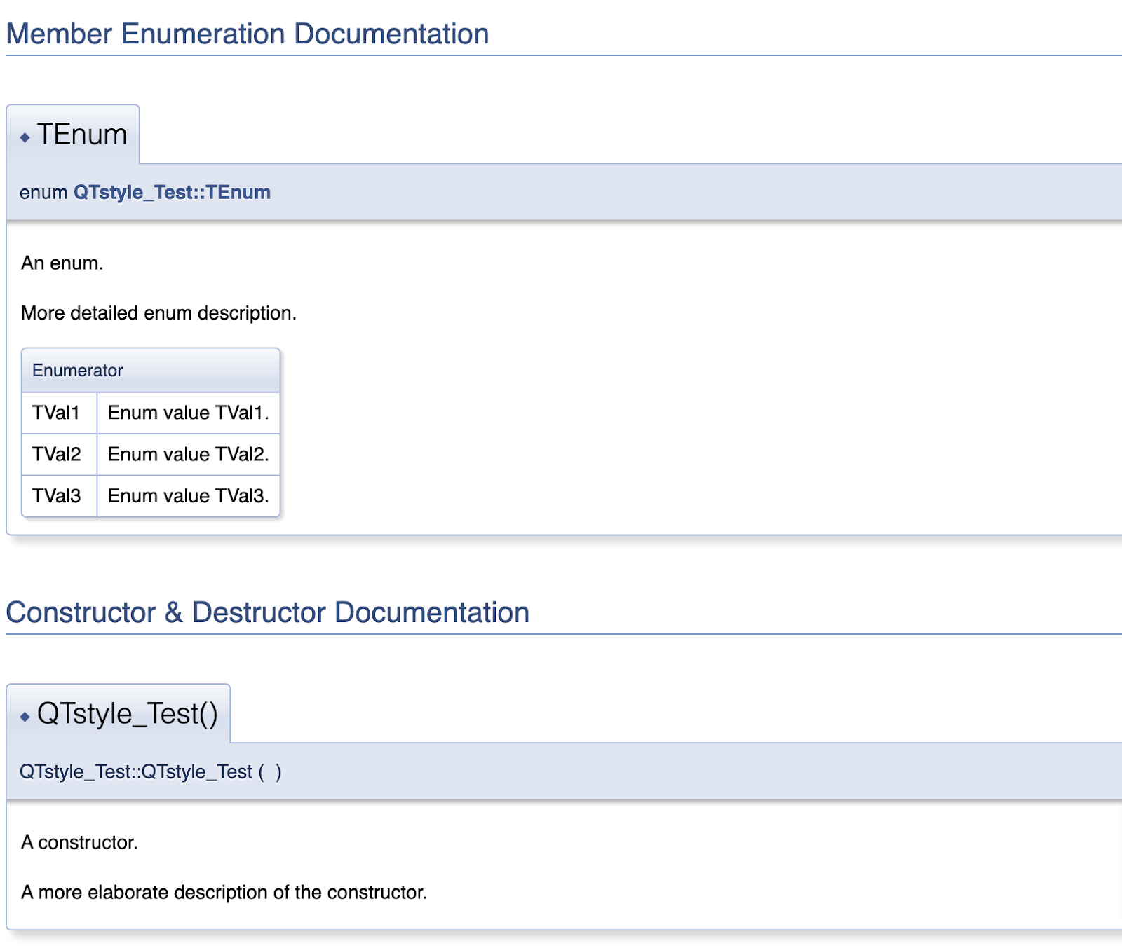 Doxygen-generated documentation