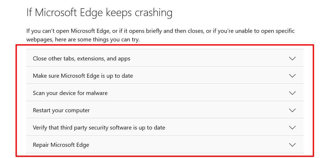 Microsoft Edge browser repeatedly crashes