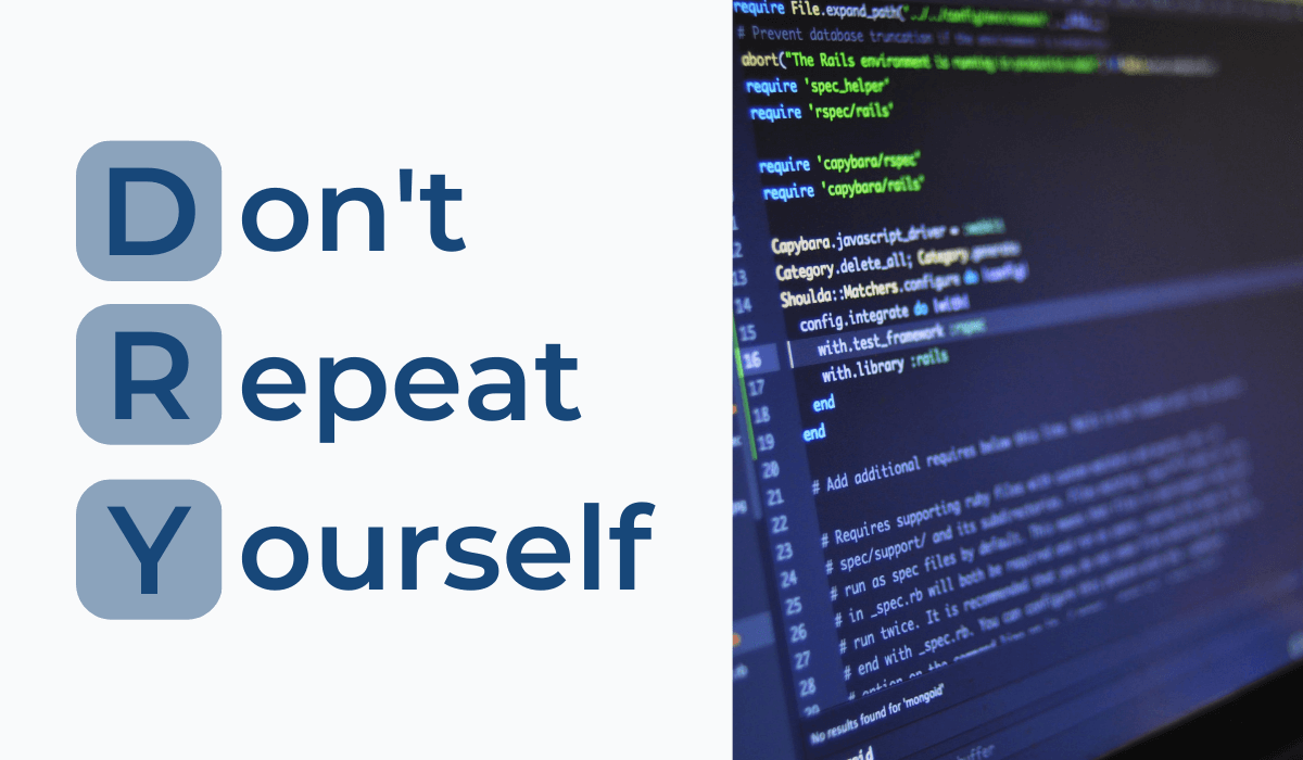 how to write documentation Don't Repeat Yourself - DRY