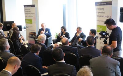 A panel discussion during the workshop