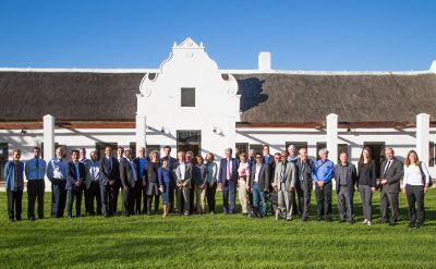 Photograph of members of the new REN21 steering committee in Stellenbosch, South Africa
