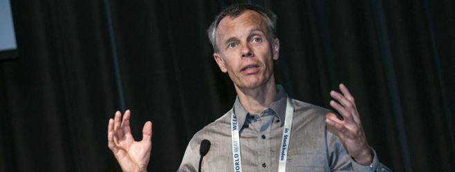 Atle Harby speaking at World Water Week