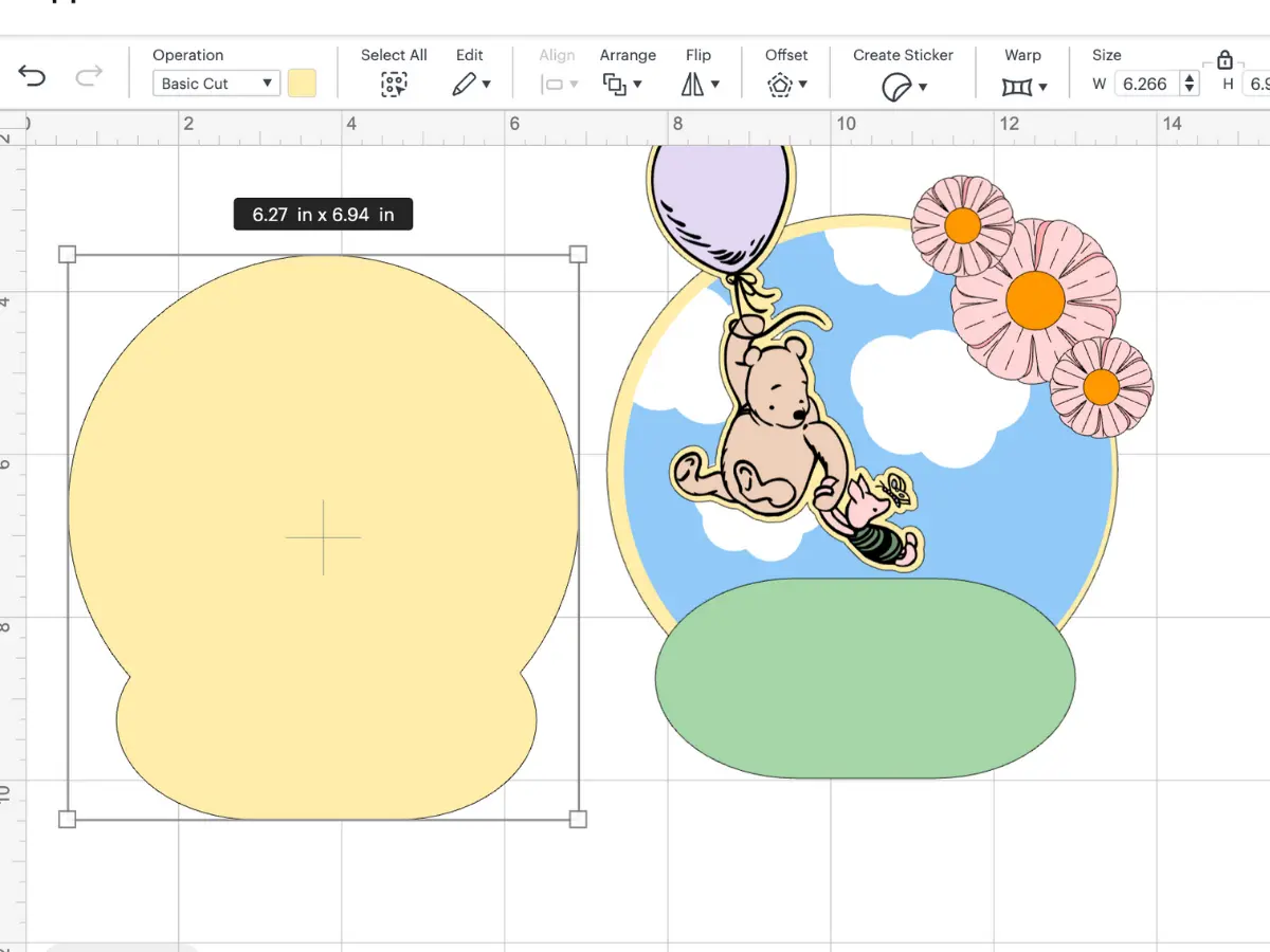 Creating layers of a cake topper using the weld function.