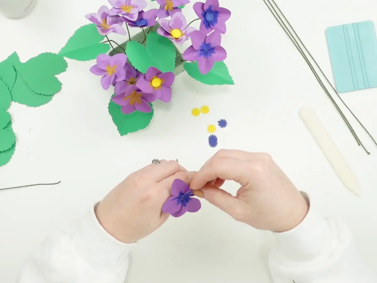 3D Violet Flower SVG (Free Download for Cricut & Silhouette)