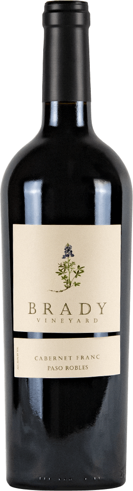 Brady Vineyards wine brand Cabernet Franc bottle shot sample