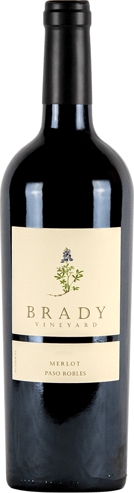 Brady Vineyards wine brand Merlot bottle shot sample