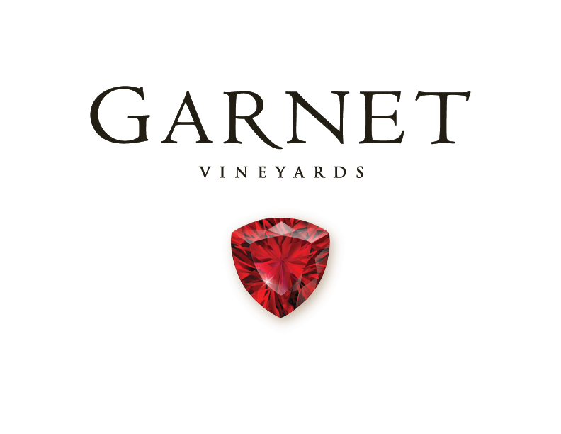 Garnet Vineyards wine brand logo and wordmark