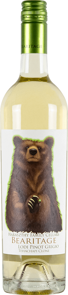 Haraszthy Family Cellars Bearitage Pinot Grigio wine bottle front view