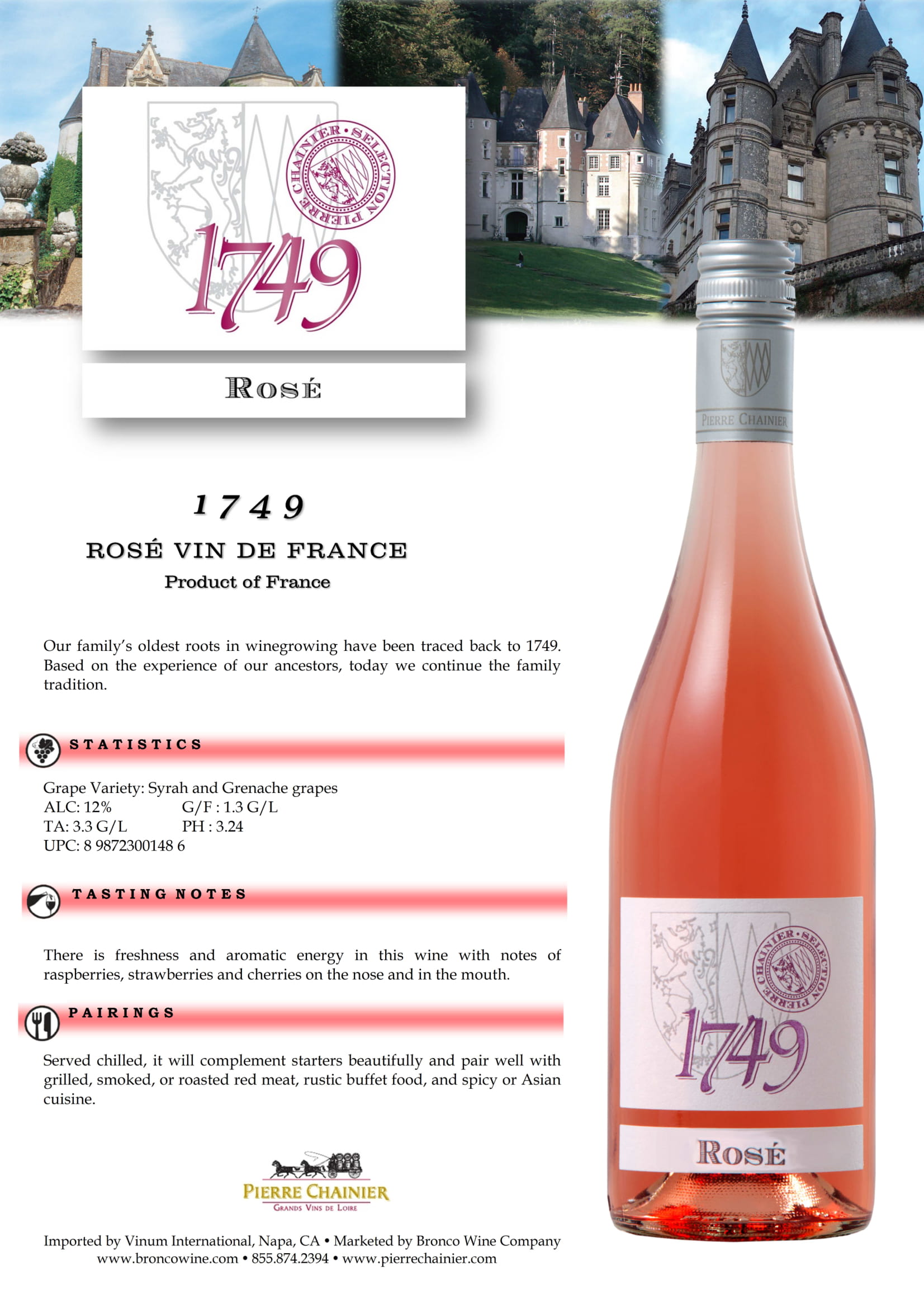 1749 Rosé Tech Sheets