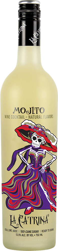 La Catrina Cocktails Mojito cocktail bottle and label front view