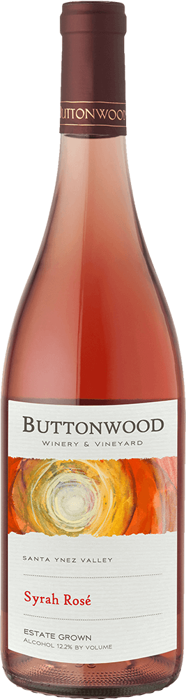 Buttonwood wine brand Syrah Rosé bottle shot sample