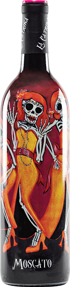 La Catrina Vino Moscato wine bottle front view