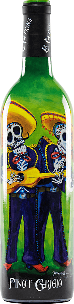 La Catrina Vino Pinot Grigio wine bottle frontal view