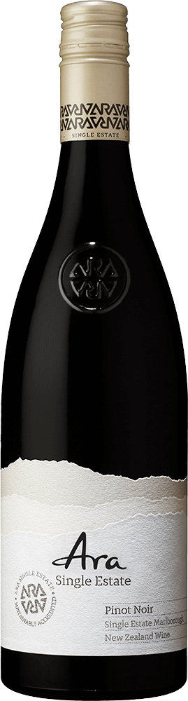 Ara wine brand Single Estate Pinot Noir bottle front view