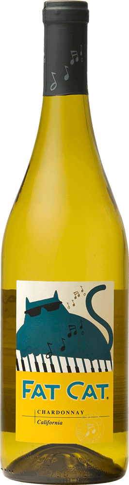 Fat Cat wine brand Chardonnay 750ml bottle front view