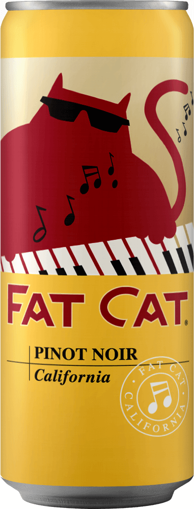 Fat Cat wine brand Pinot Noir can front view