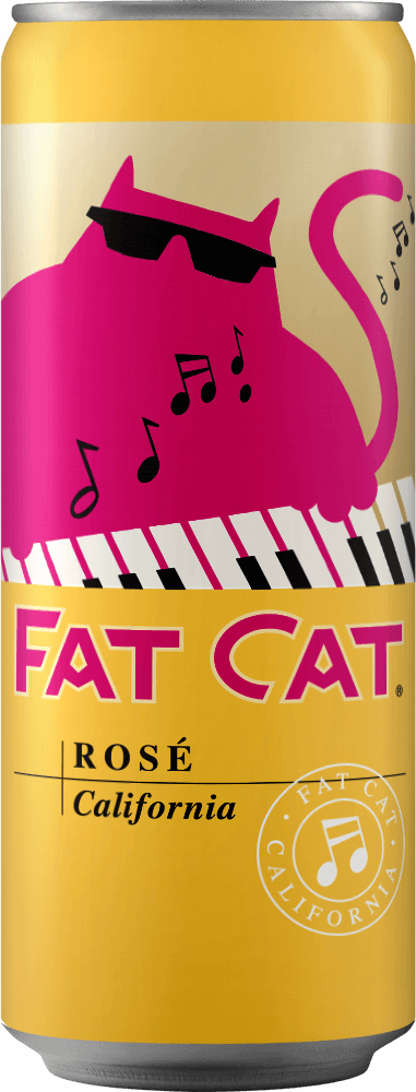 Fat Cat wine brand Rosé can front view
