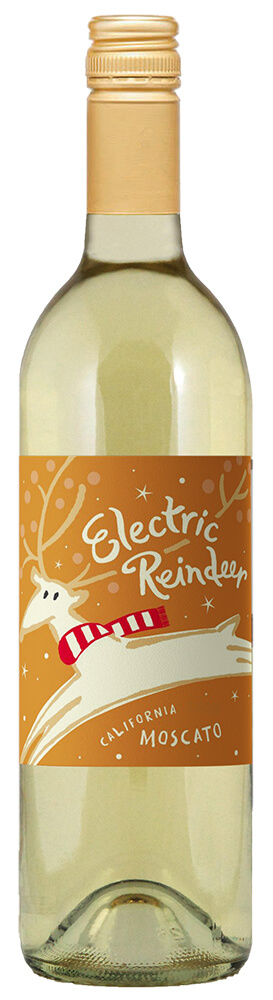 Electric Reindeer wine brand Moscato bottle shot sample
