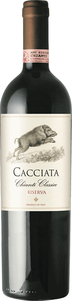 Cacciata wine brand Chianti Classico bottle shot sample