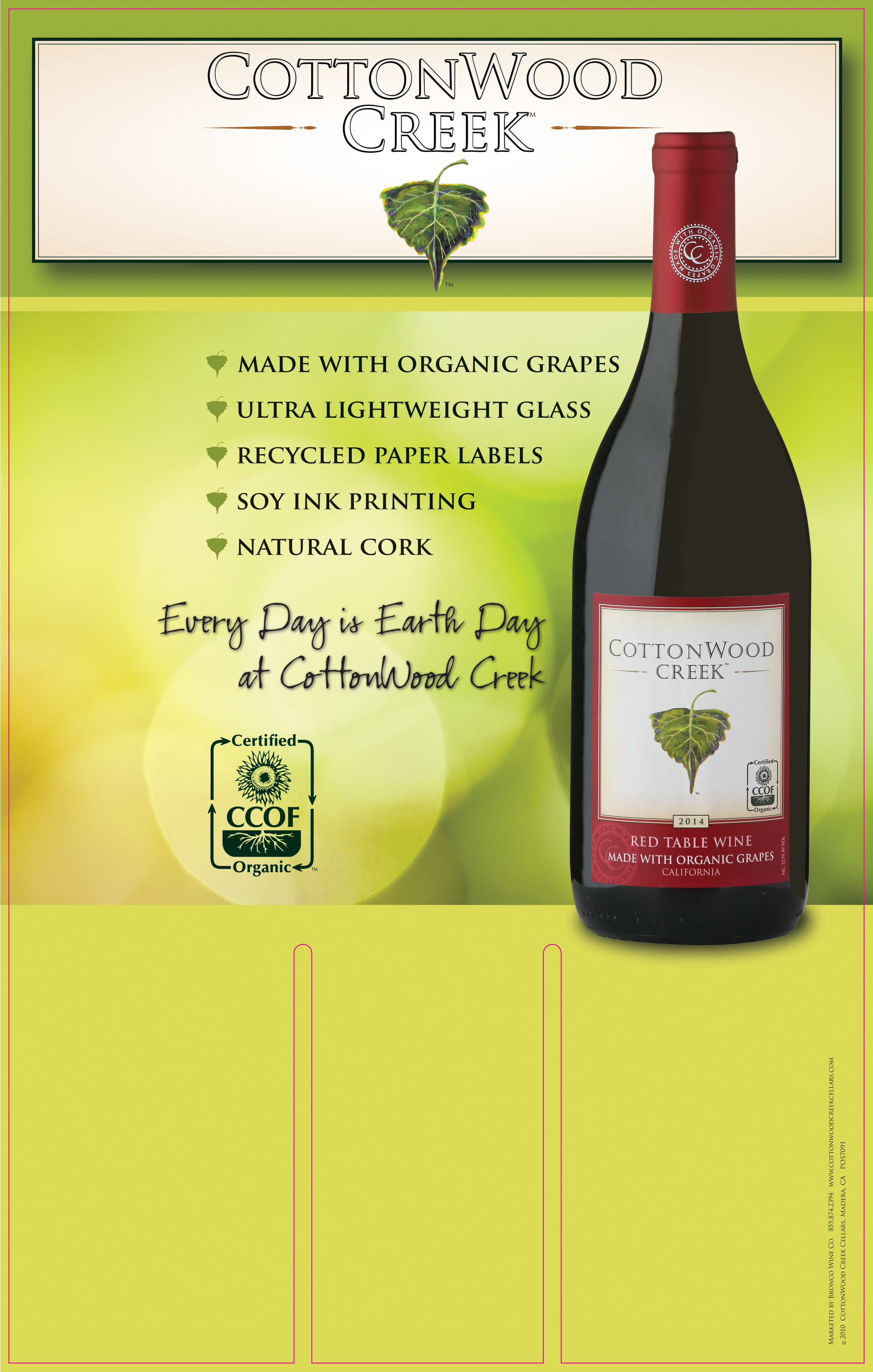 Cottonwood Creek Red Wine case card sample