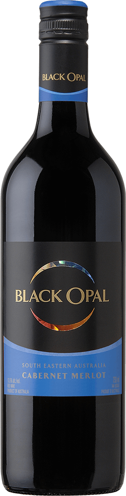 Black Opal wine brand Merlot 750ml bottle front view