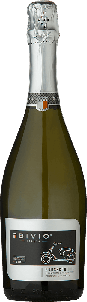 Bivio wine Prosecco 750ml bottle front view