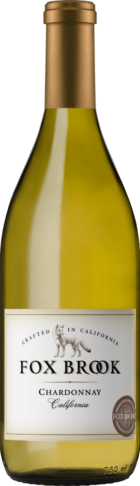 Fox Brook wine brand Chardonnay 750ml wine bottle front view