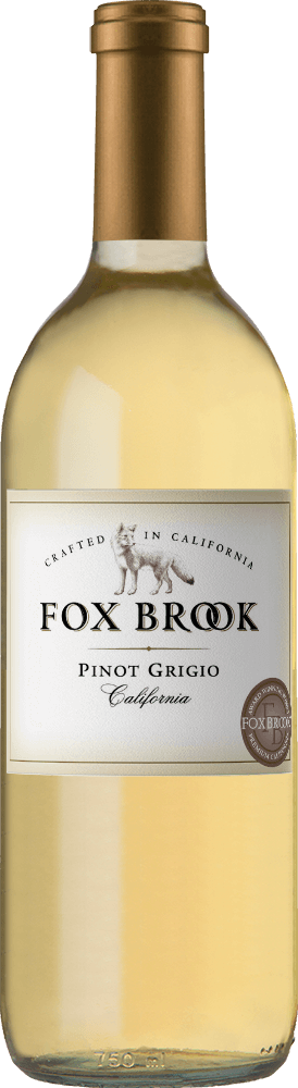 Fox Brook wine brand Pinot Grigio bottle with label and capsule