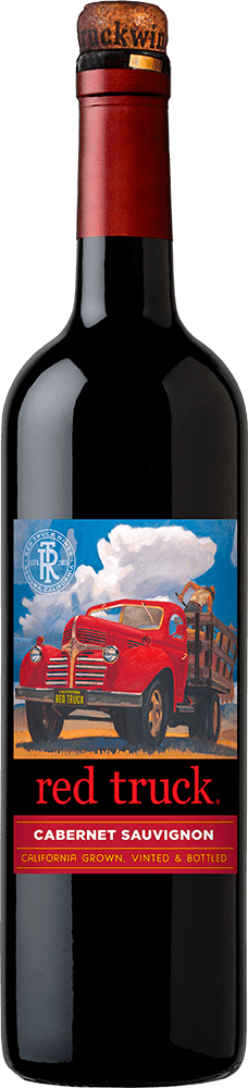 Red Truck Cabernet Sauvignon 750ml wine bottle with label and capsule