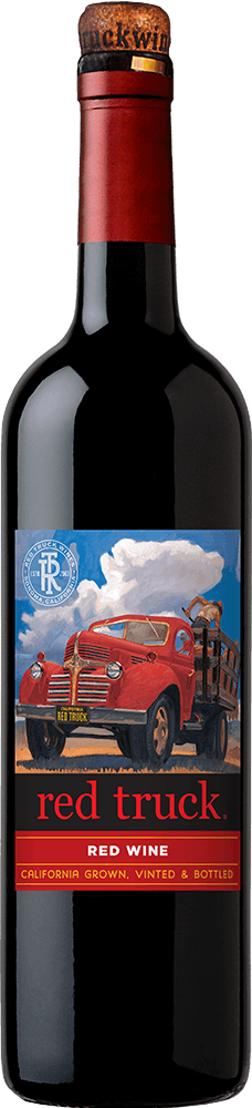 Red Truck Red Wine 750ml wine bottle with label and capsule front view